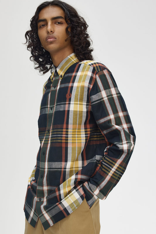 FRED PERRY Camisa xadrez madras