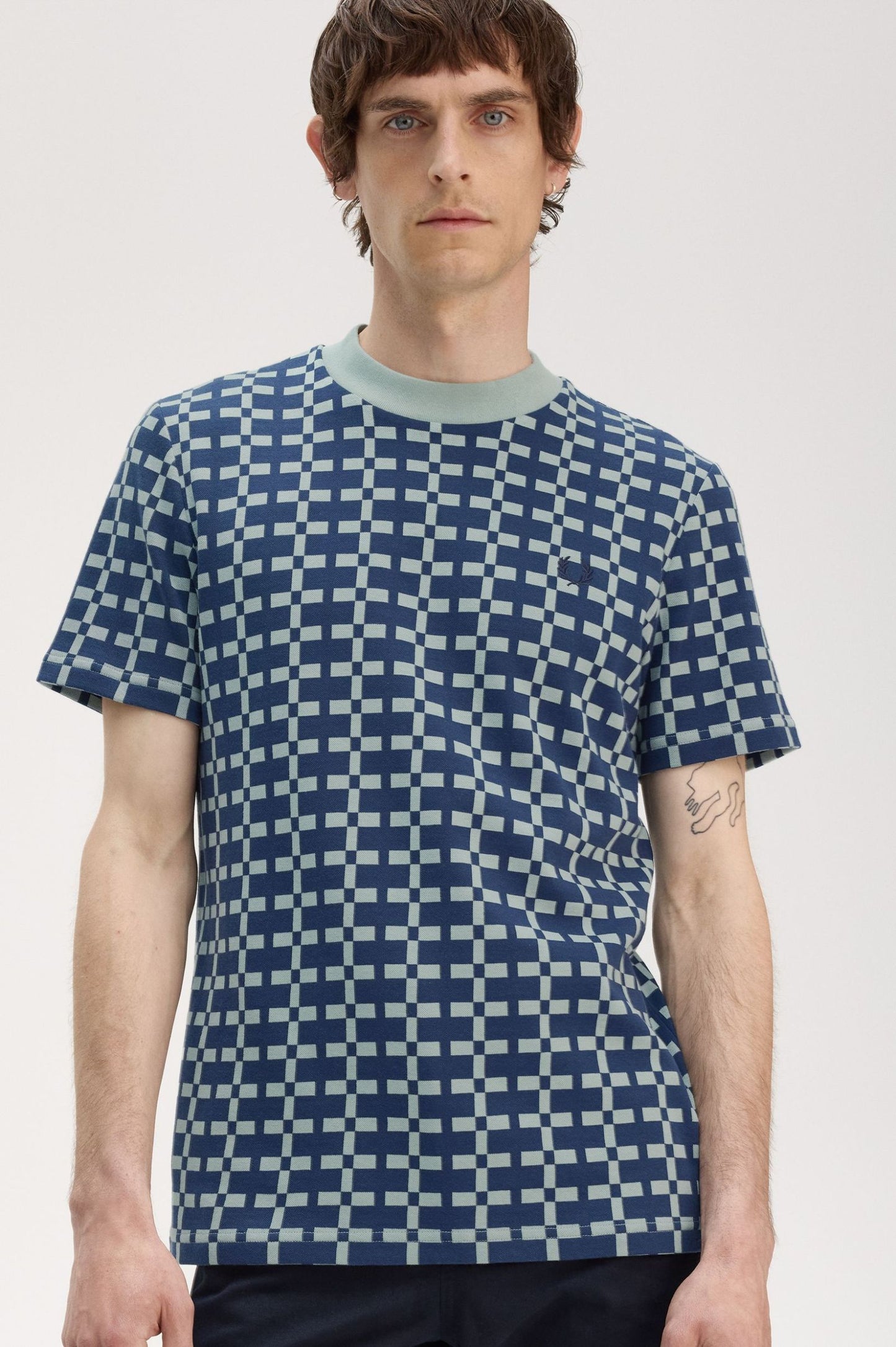 FRED PERRY T-shirt em jacquard geométrico - CARISMAstore