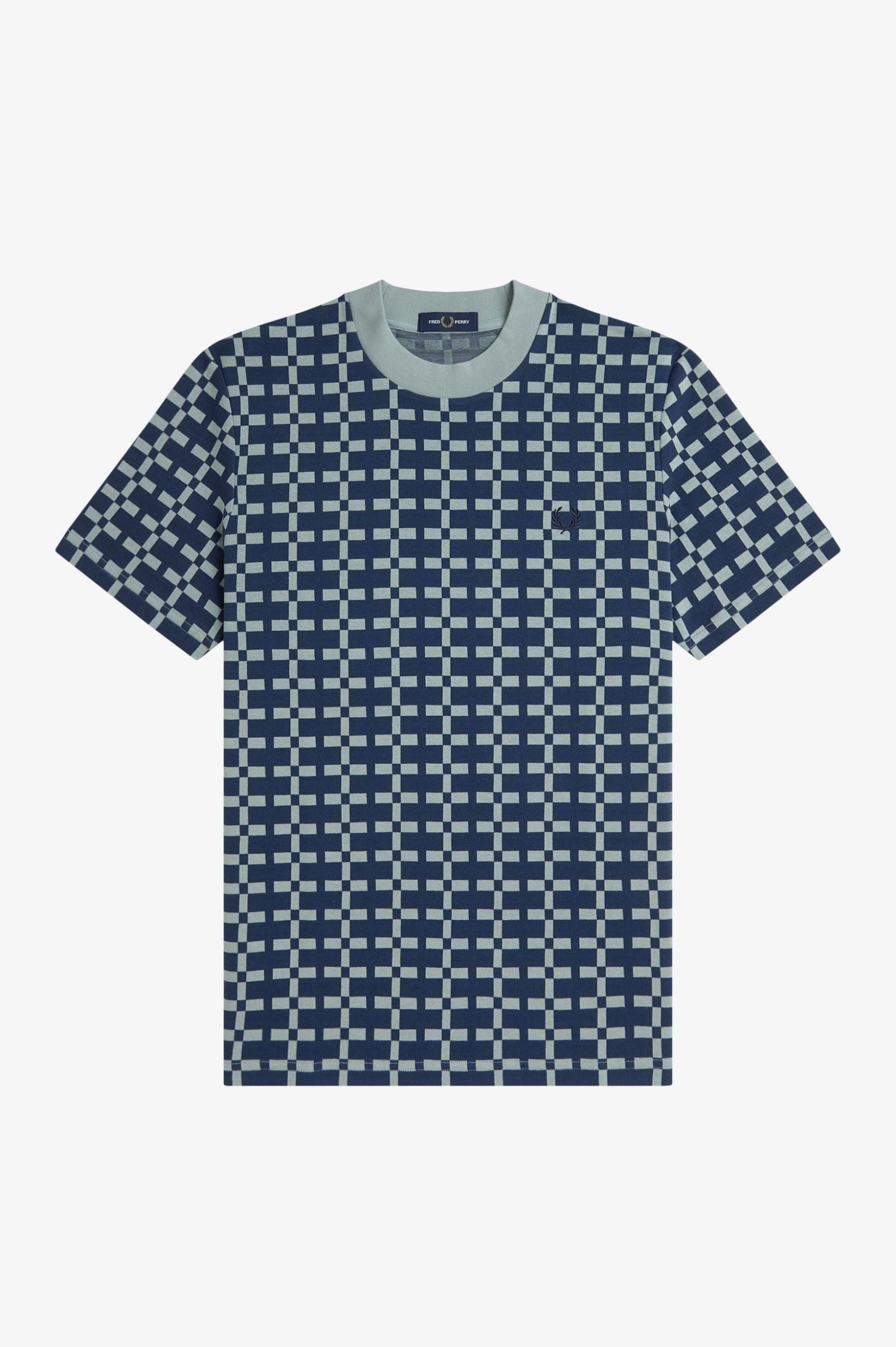 FRED PERRY T-shirt em jacquard geométrico - CARISMAstore