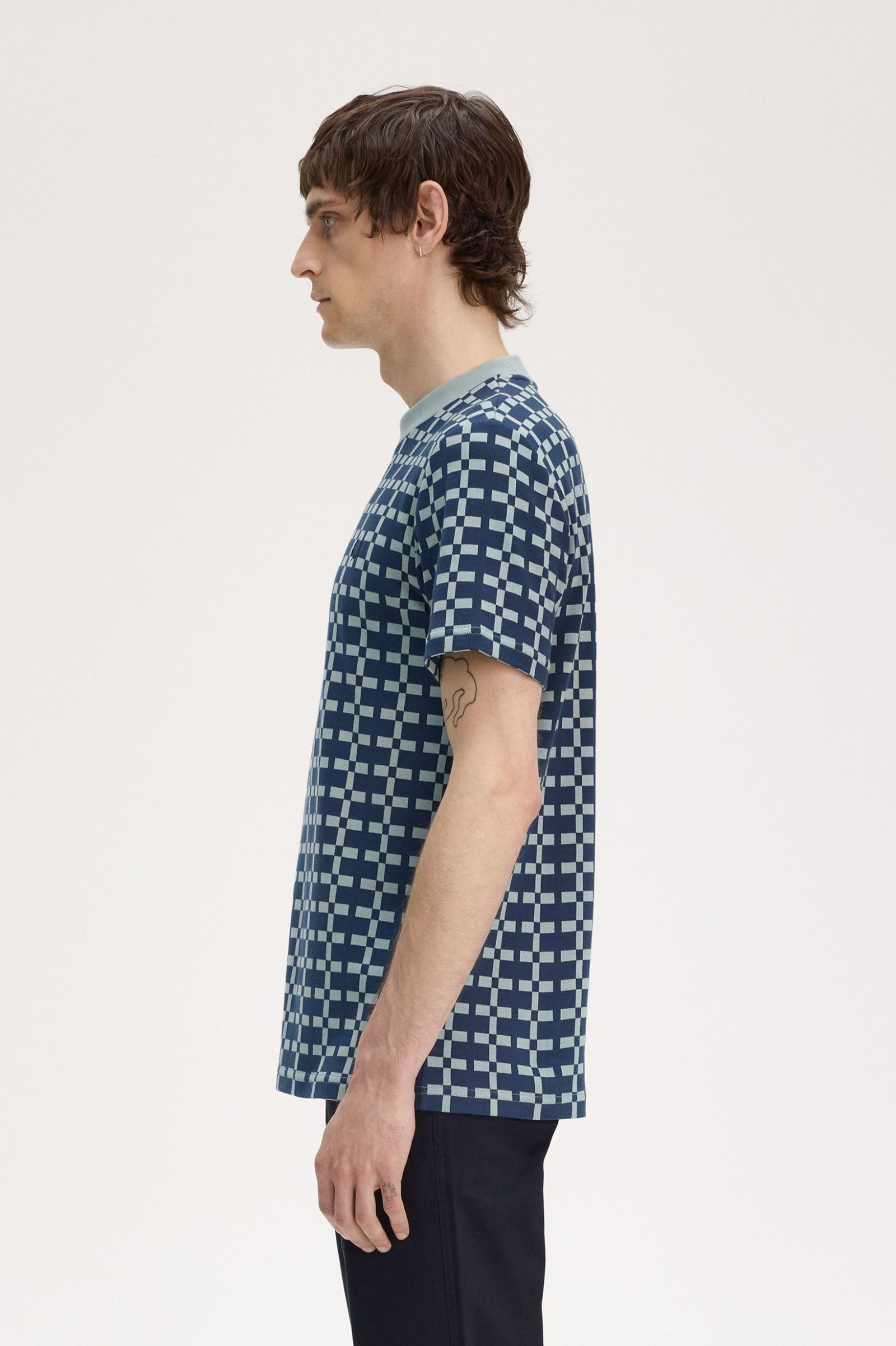 FRED PERRY T-shirt em jacquard geométrico - CARISMAstore