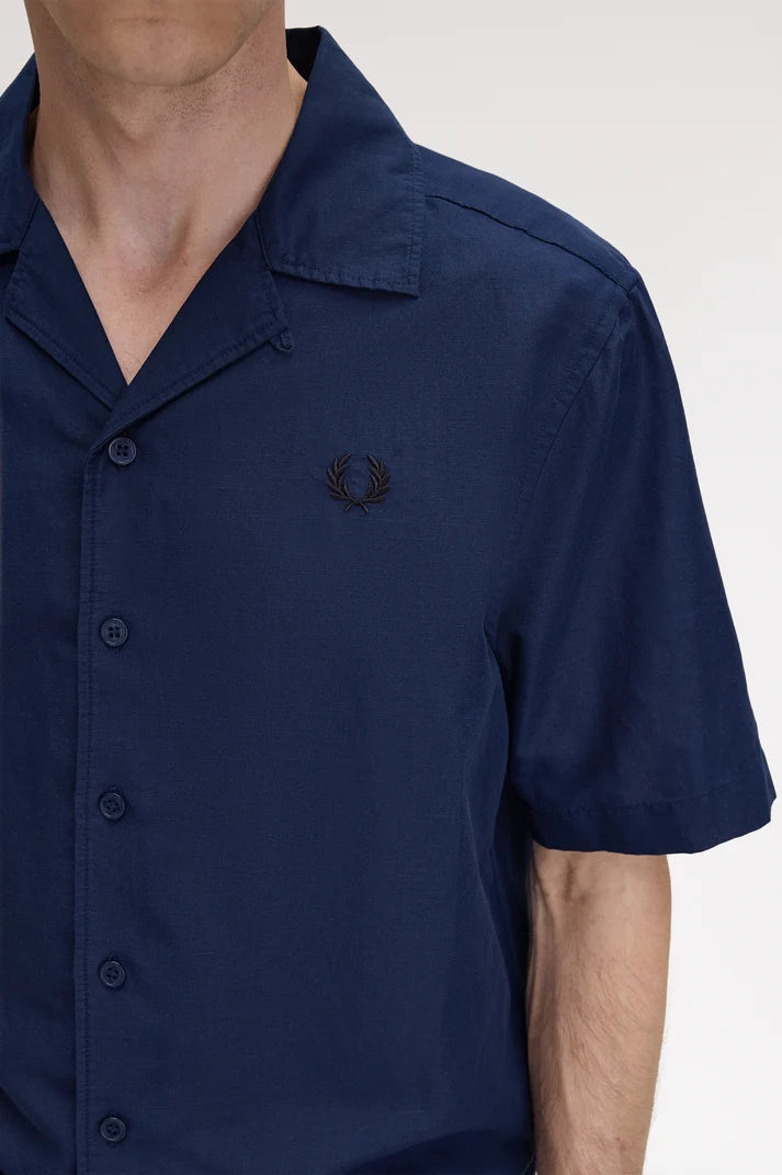 FRED PERRY Camisa de linho com gola