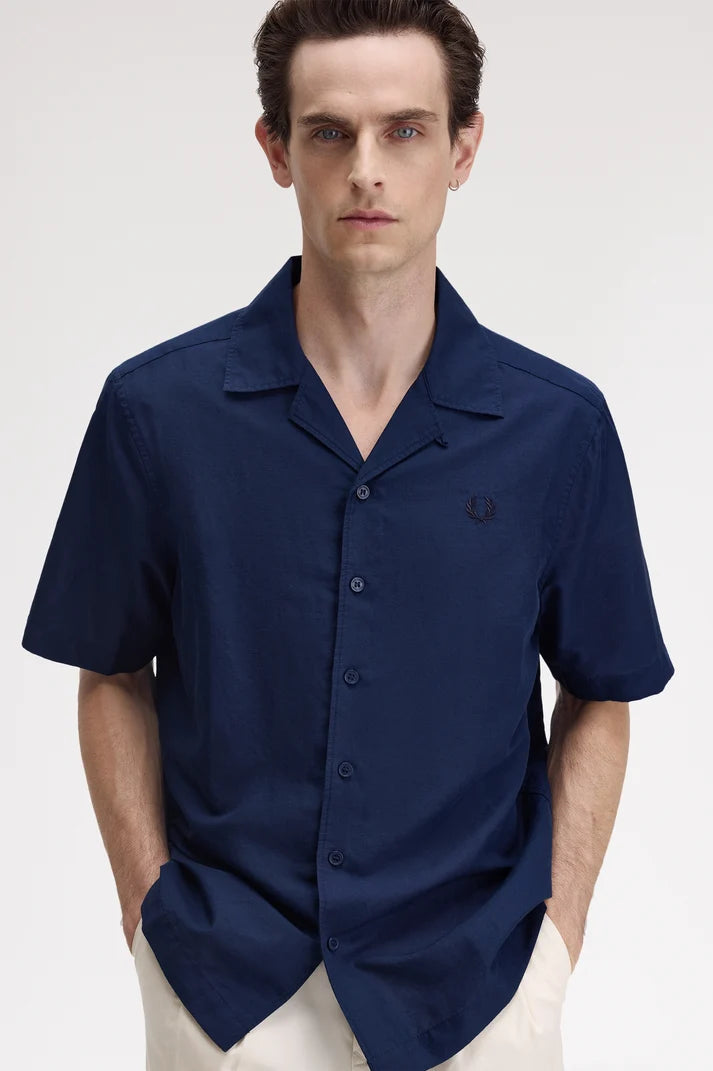 FRED PERRY Camisa de linho com gola
