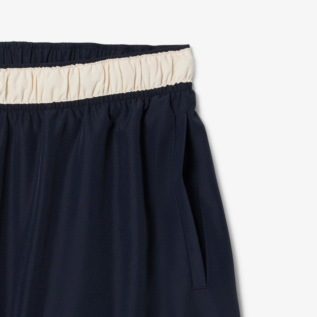 LACOSTE Calções de banho com listras contrastantes