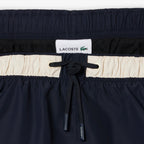 LACOSTE Calções de banho com listras contrastantes