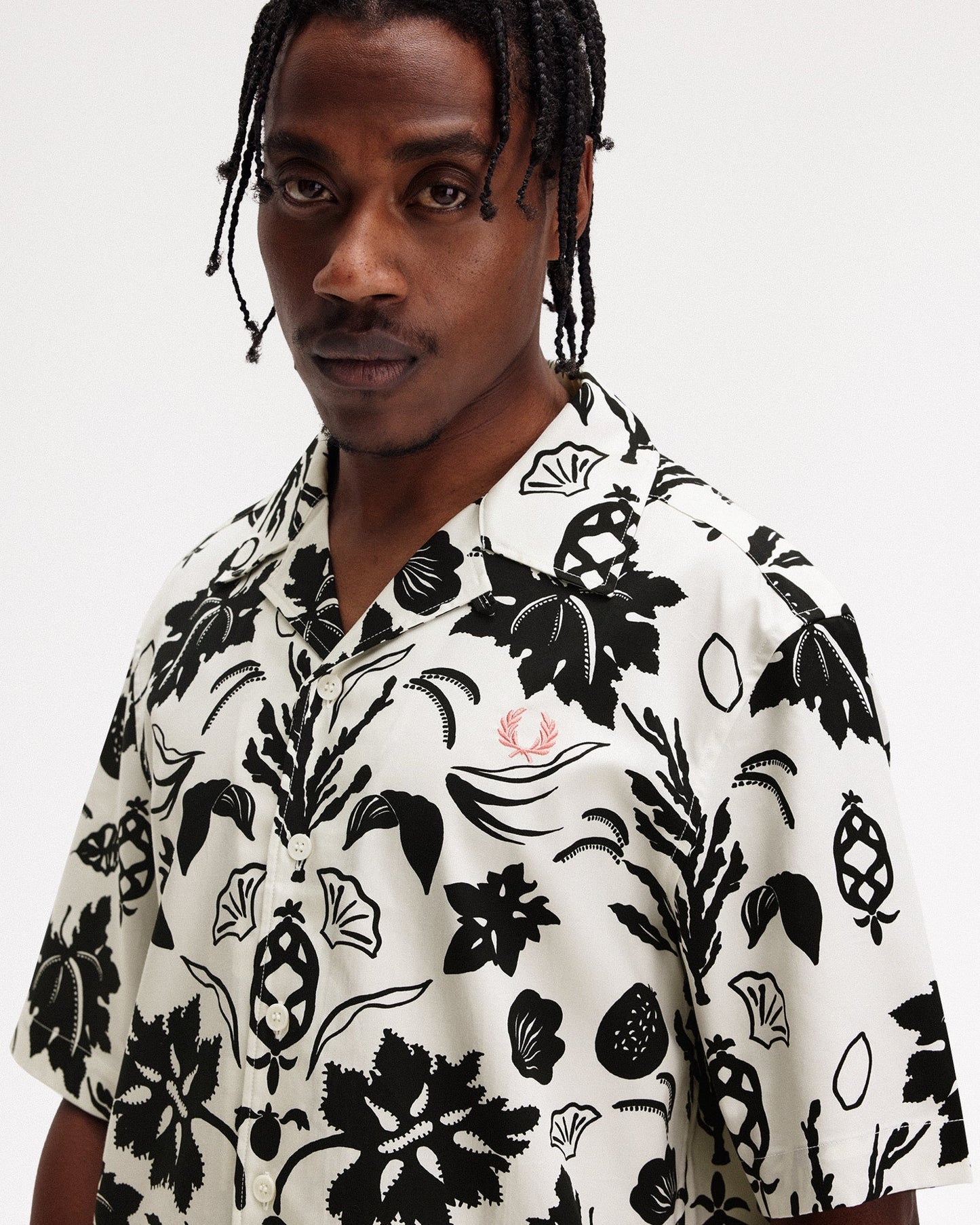 FRED PERRY Camisa com estampa botânica
