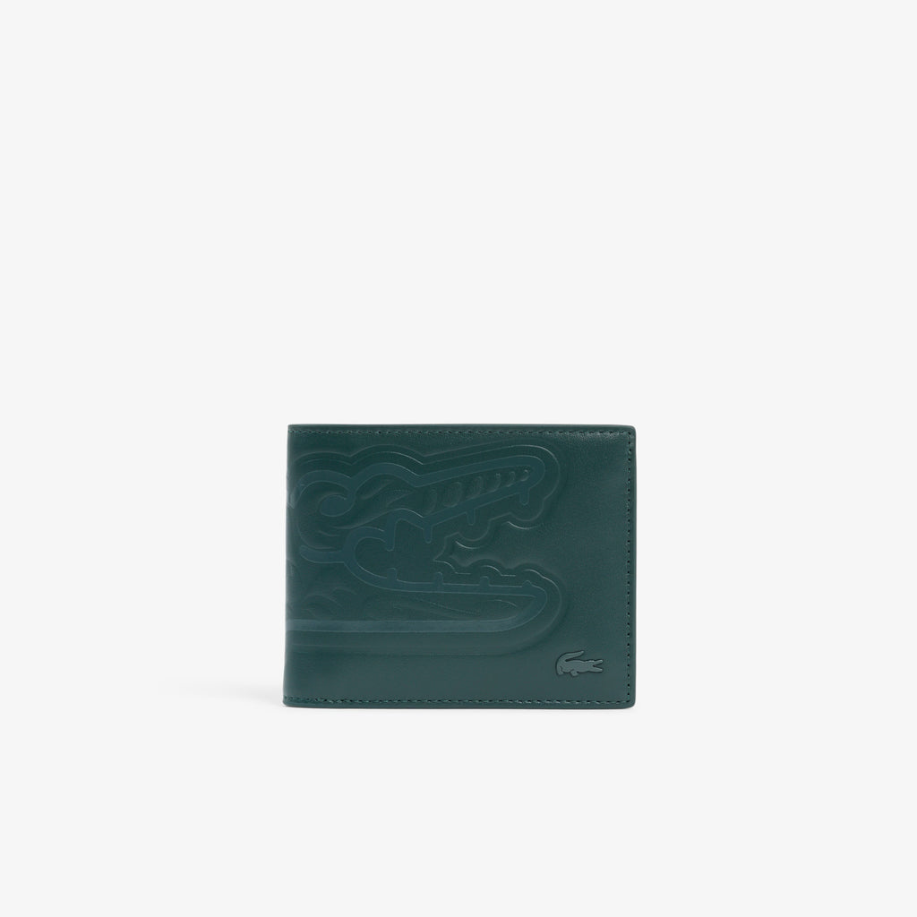 LACOSTE Carteira pequena em pele suave