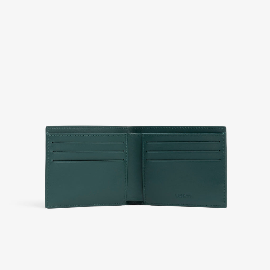 LACOSTE Carteira pequena em pele suave