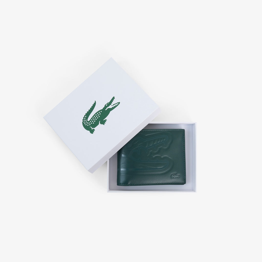 LACOSTE Carteira pequena em pele suave