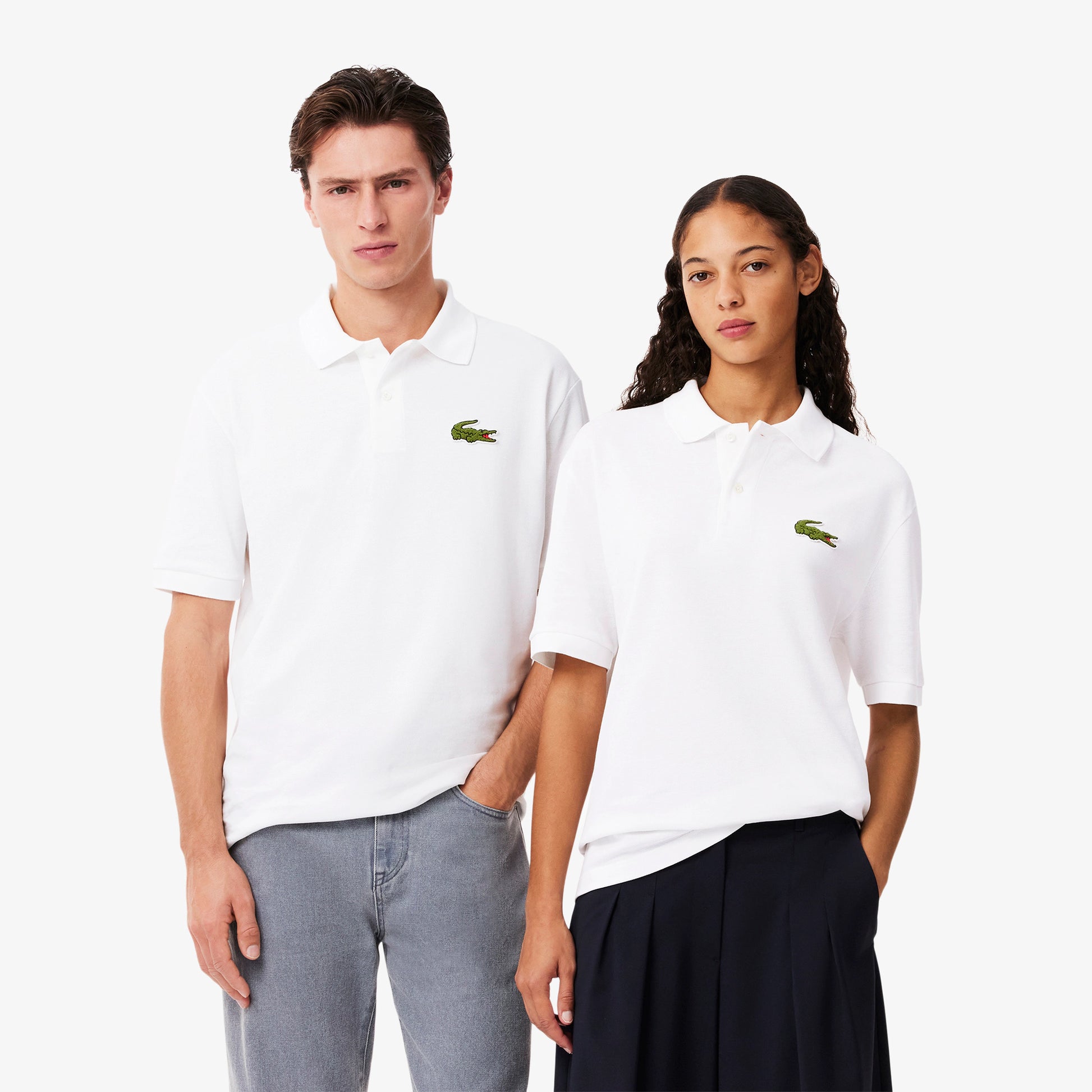 LACOSTE Polo em piqué com emblema loose fit - CARISMAstore