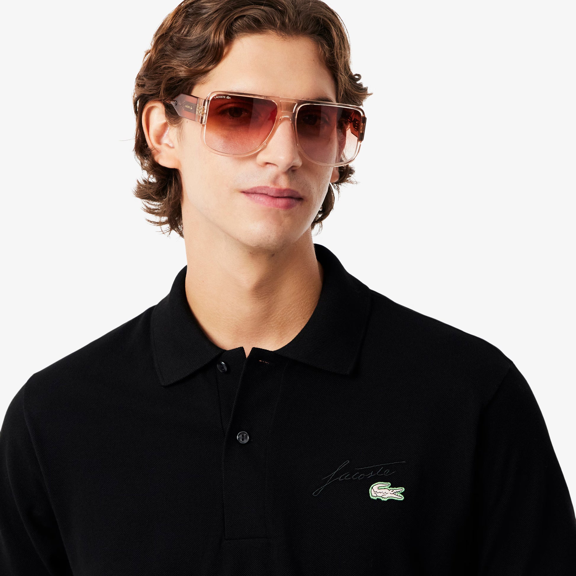 LACOSTE Polo mini-piqué com pormenor bordado - CARISMAstore