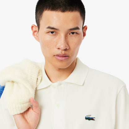 LACOSTE Pólo piqué com crocodilo de paisagem - CARISMAstore