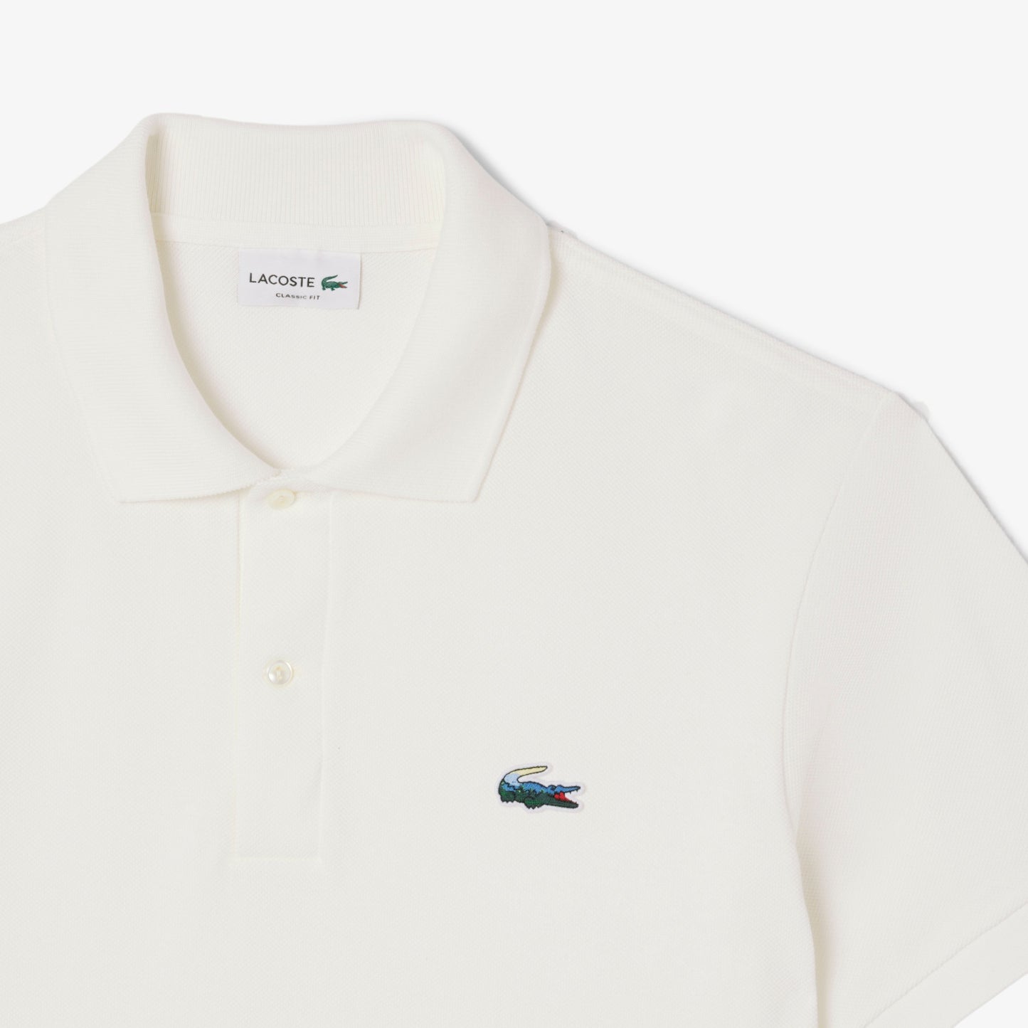 LACOSTE Pólo piqué com crocodilo de paisagem - CARISMAstore