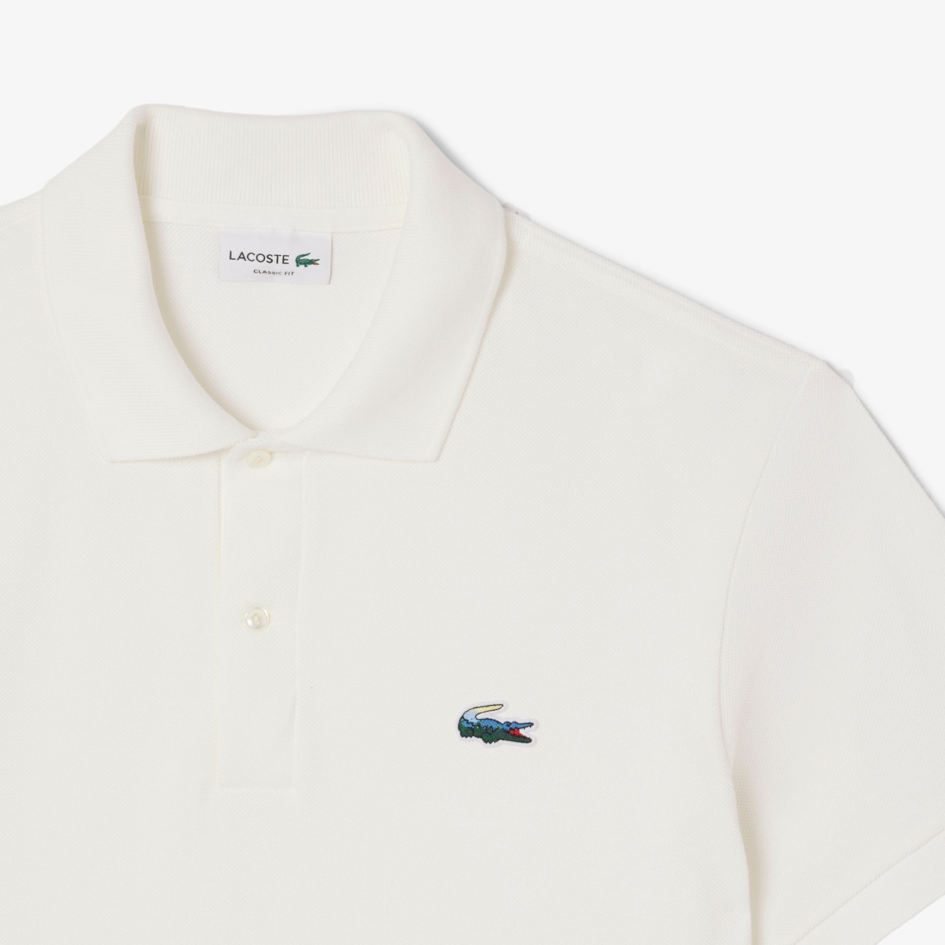 LACOSTE Pólo piqué com crocodilo de paisagem - CARISMAstore