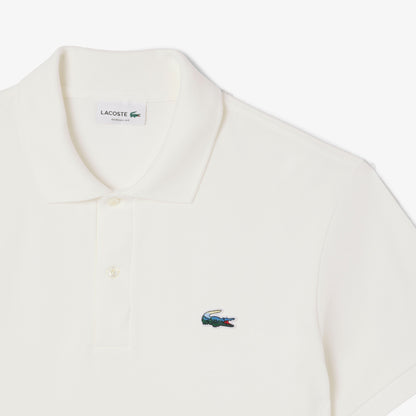 LACOSTE Pólo piqué com crocodilo de paisagem - CARISMAstore