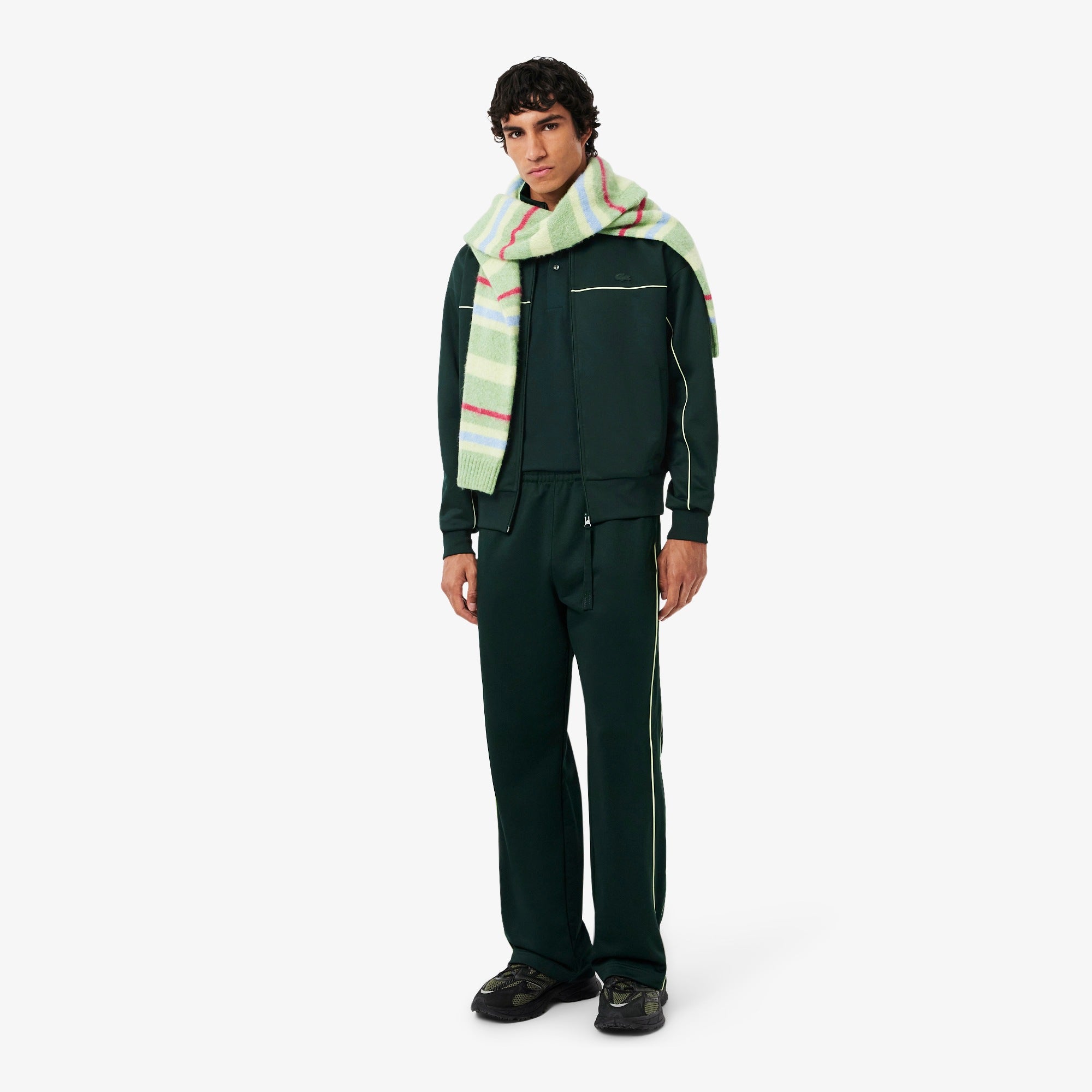 LACOSTE Pólo piqué com crocodilo de paisagem - CARISMAstore