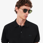 LACOSTE Polo classic fit com crocodilo metalizado