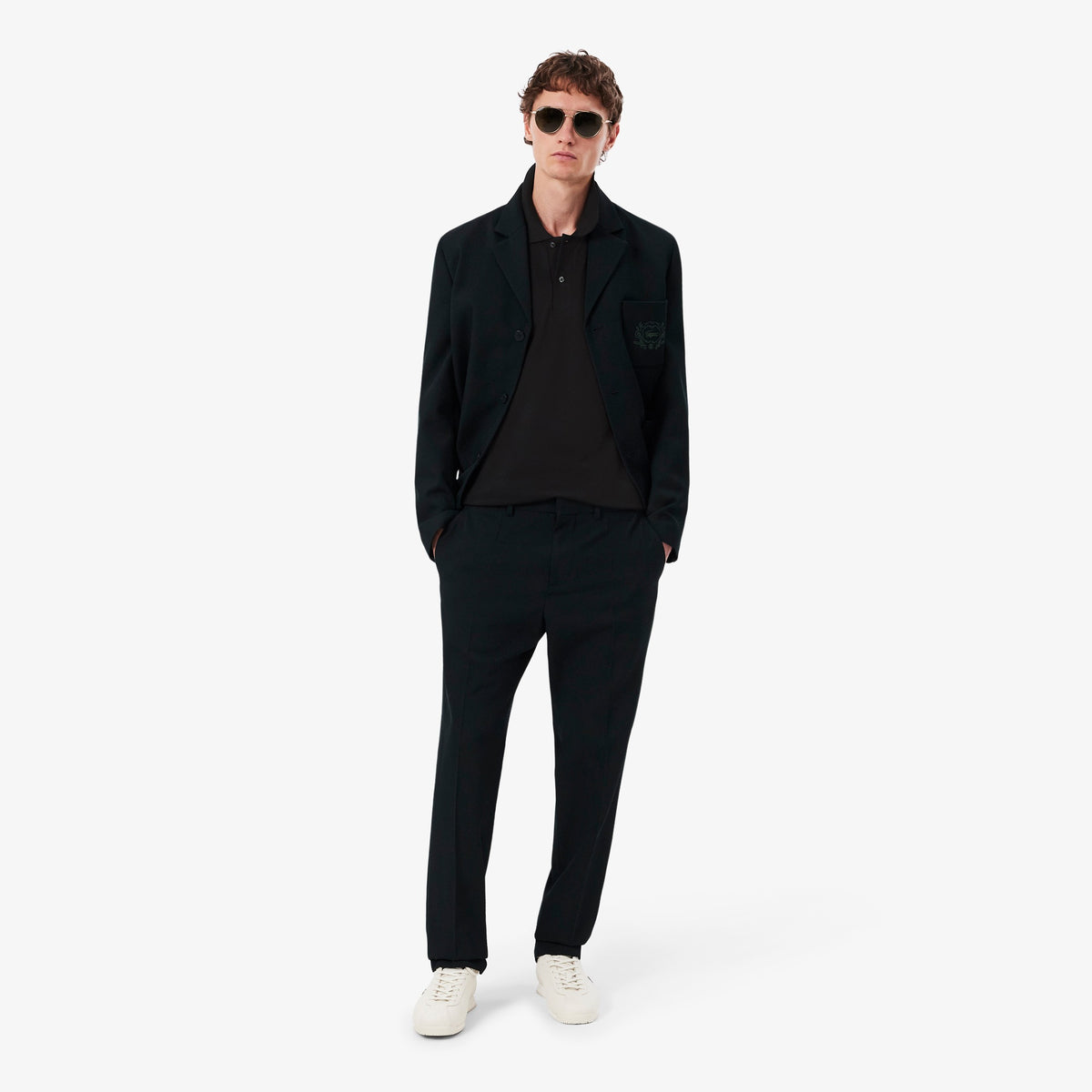 LACOSTE Polo classic fit com crocodilo metalizado