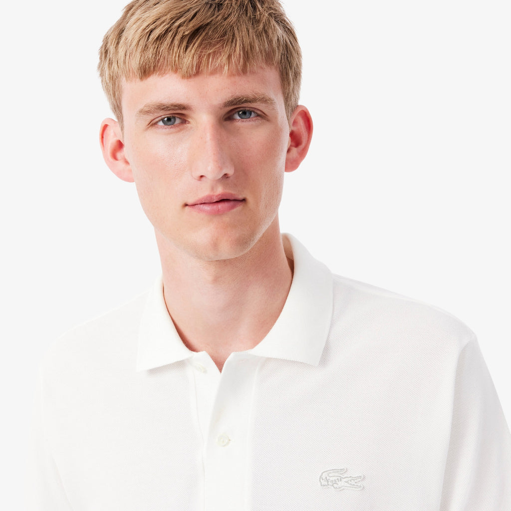 LACOSTE Polo classic fit com crocodilo metalizado