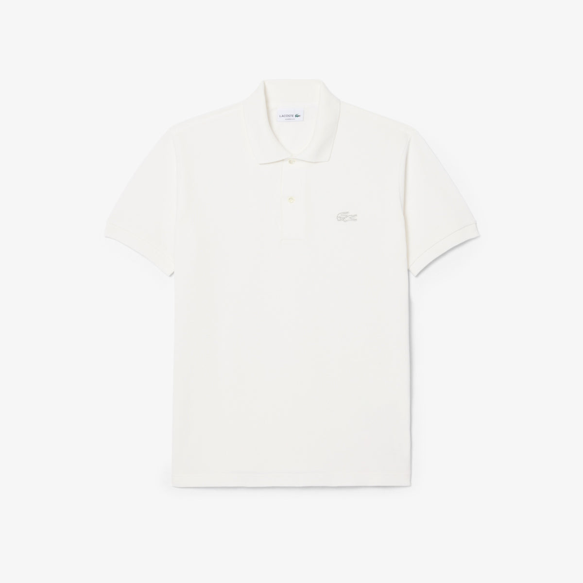 LACOSTE Polo classic fit com crocodilo metalizado