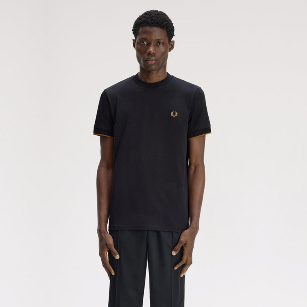 FRED PERRY T-shirt mesh cuff