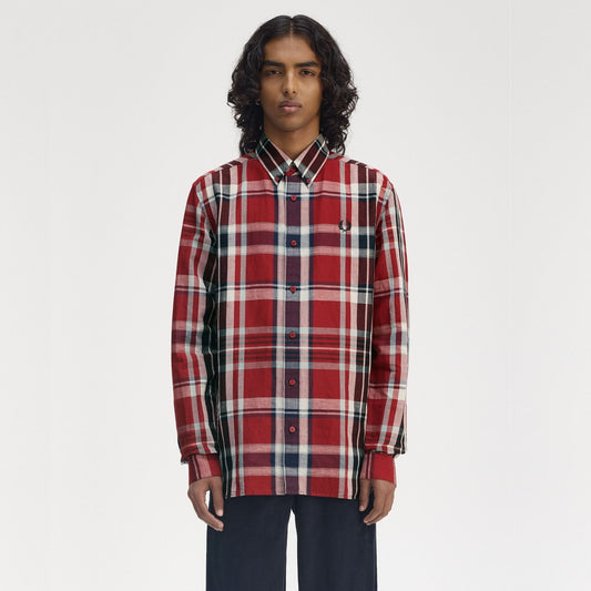FRED PERRY Camisa xadrez madras