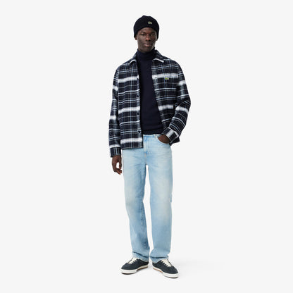 LACOSTE Gorro em malha canelada de lã