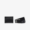 LACOSTE Conjunto de oferta de cinto em pele/Porta-cartões