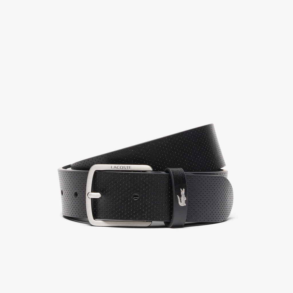 LACOSTE Conjunto de oferta de cinto em pele/Porta-cartões