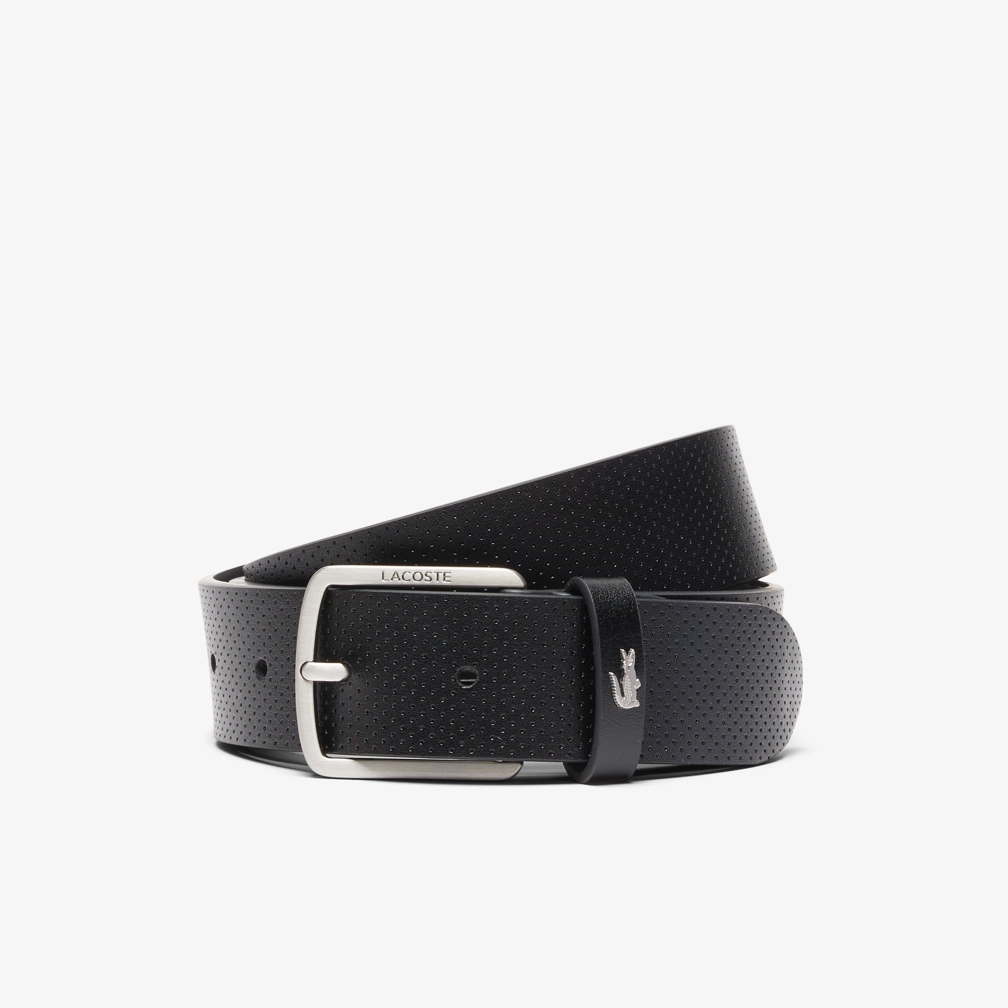 LACOSTE Conjunto de oferta de cinto em pele/Porta-cartões