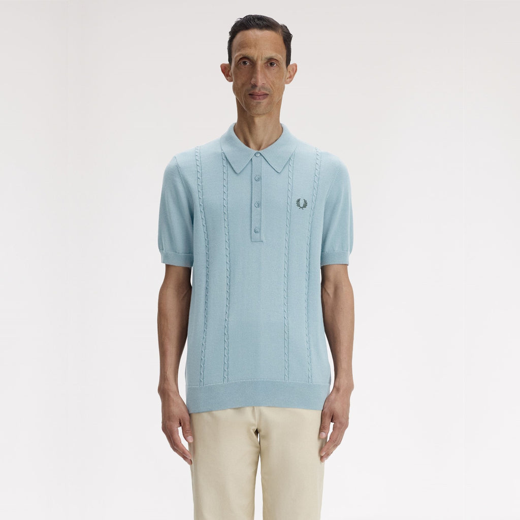 FRED PERRY Polo em malha entrançada