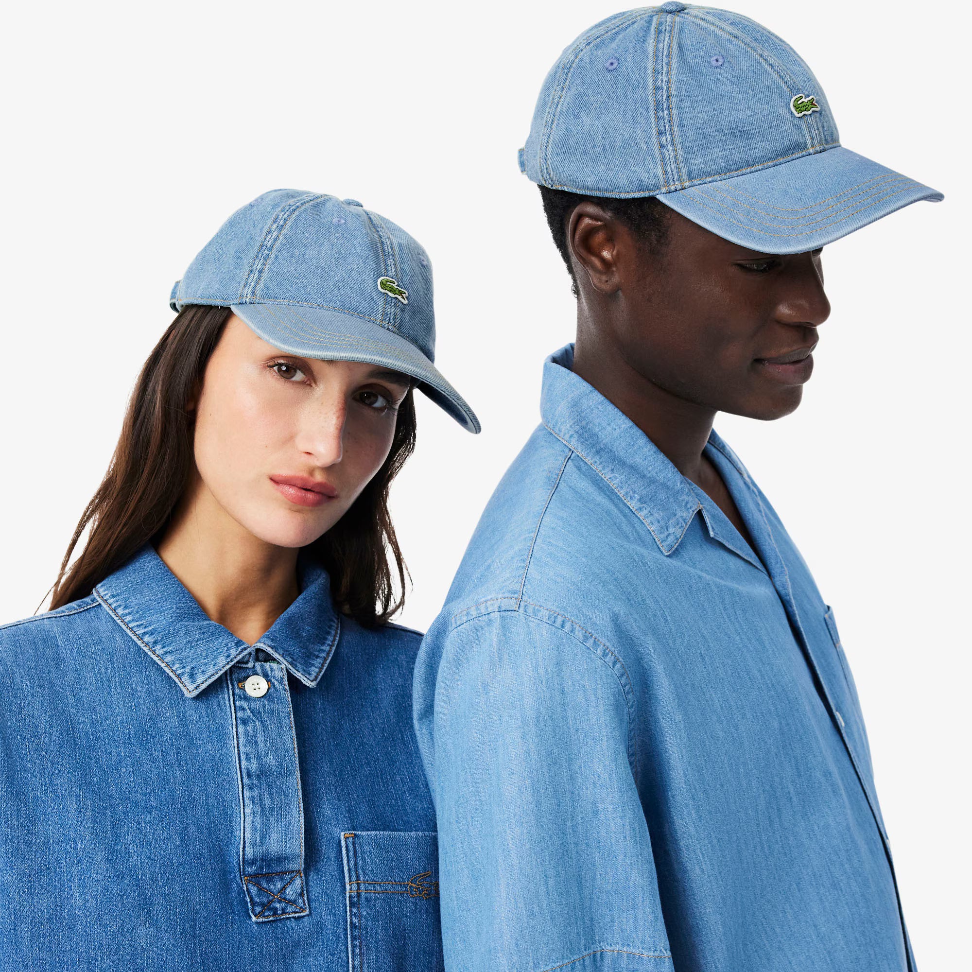 LACOSTE Boné em ganga em algodão