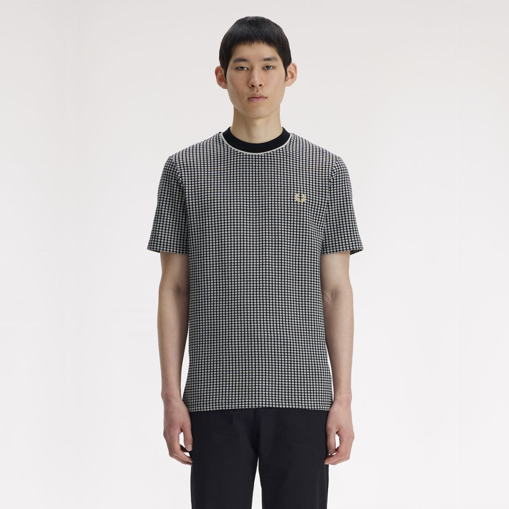 FRED PERRY T-shirt em xadrez jacquard