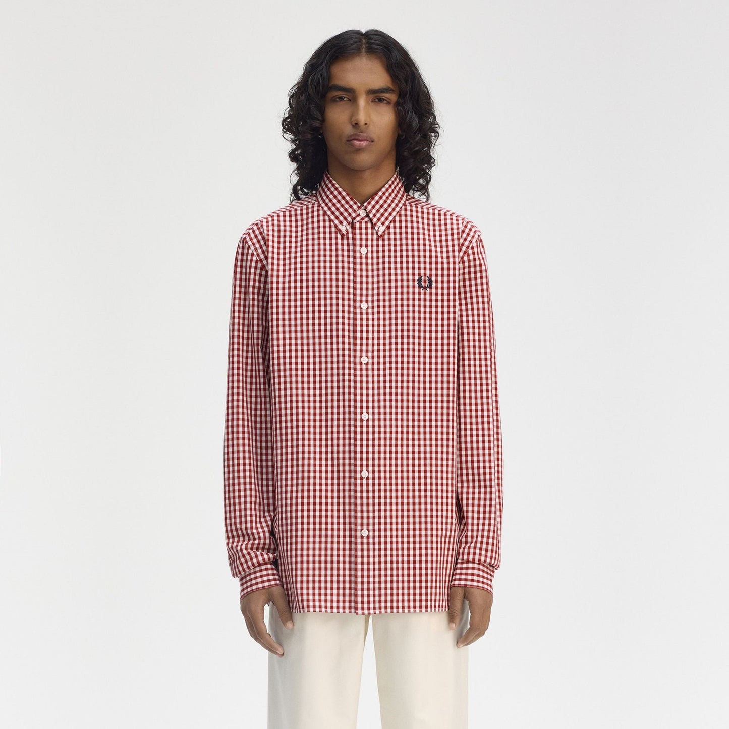 FRED PERRY Camisa com padrão guingão - CARISMAstore