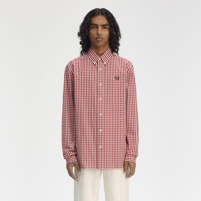 FRED PERRY Camisa com padrão guingão - CARISMAstore