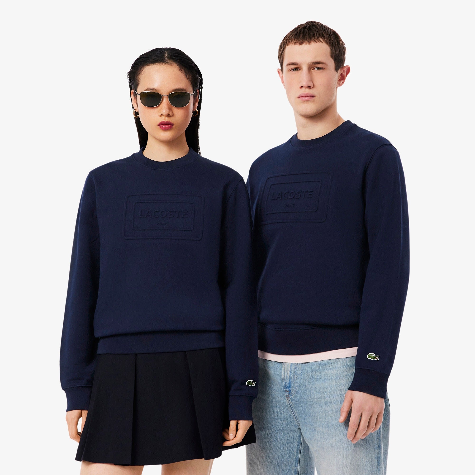 LACOSTE Sweatshirt de felpa gravada em relevo