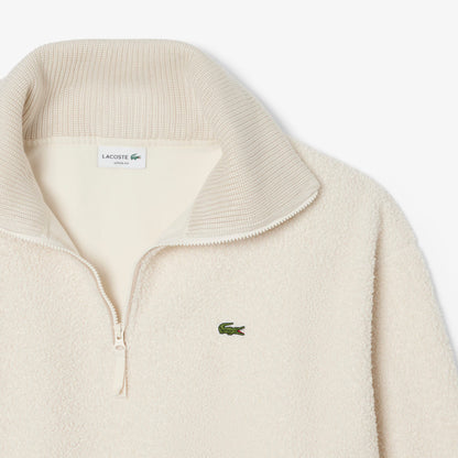 LACOSTE Camisola em velo com gola alta e fecho zip - CARISMAstore