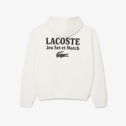 LACOSTE Camisola com capuz em velo com vários estampados - CARISMAstore