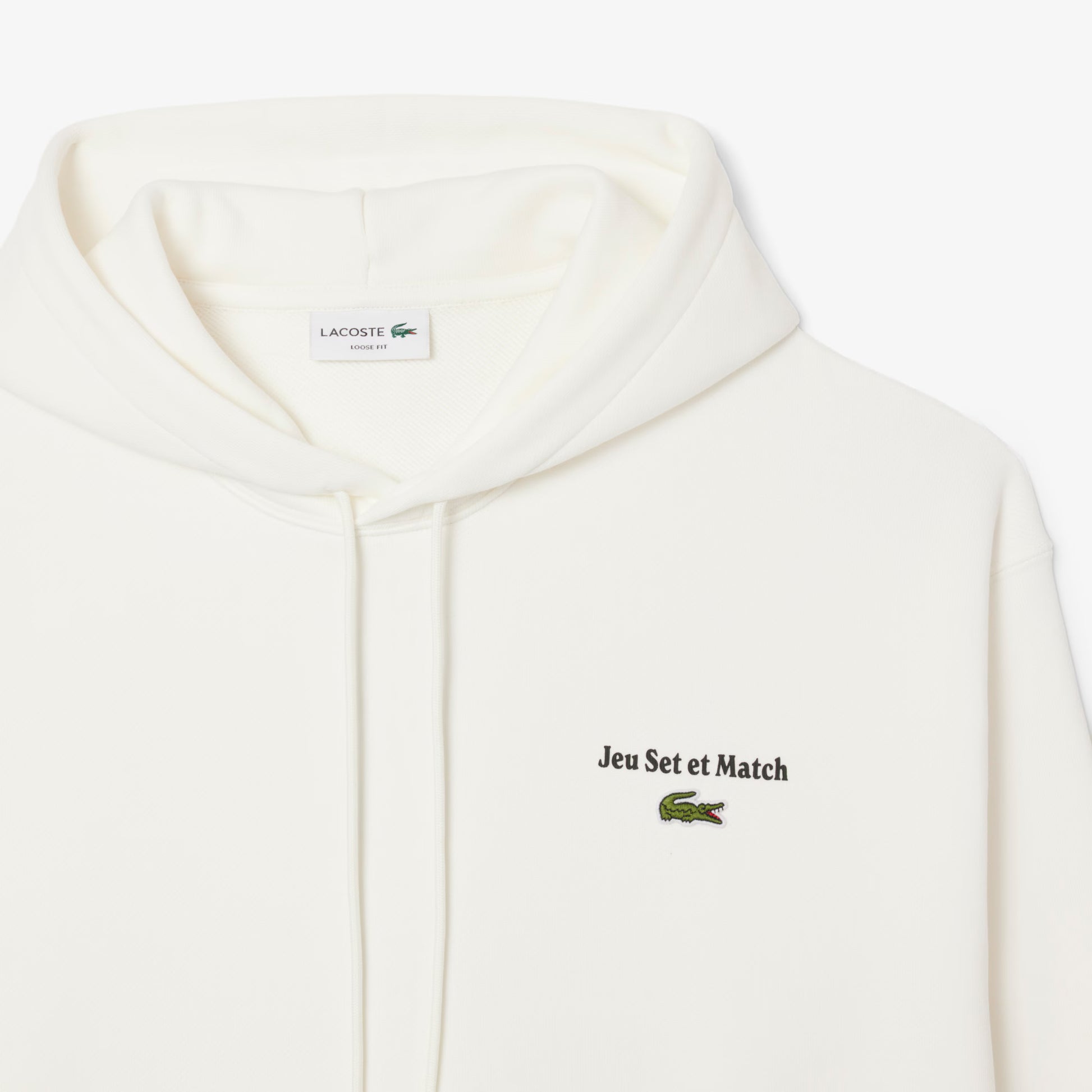 LACOSTE Camisola com capuz em velo com vários estampados - CARISMAstore