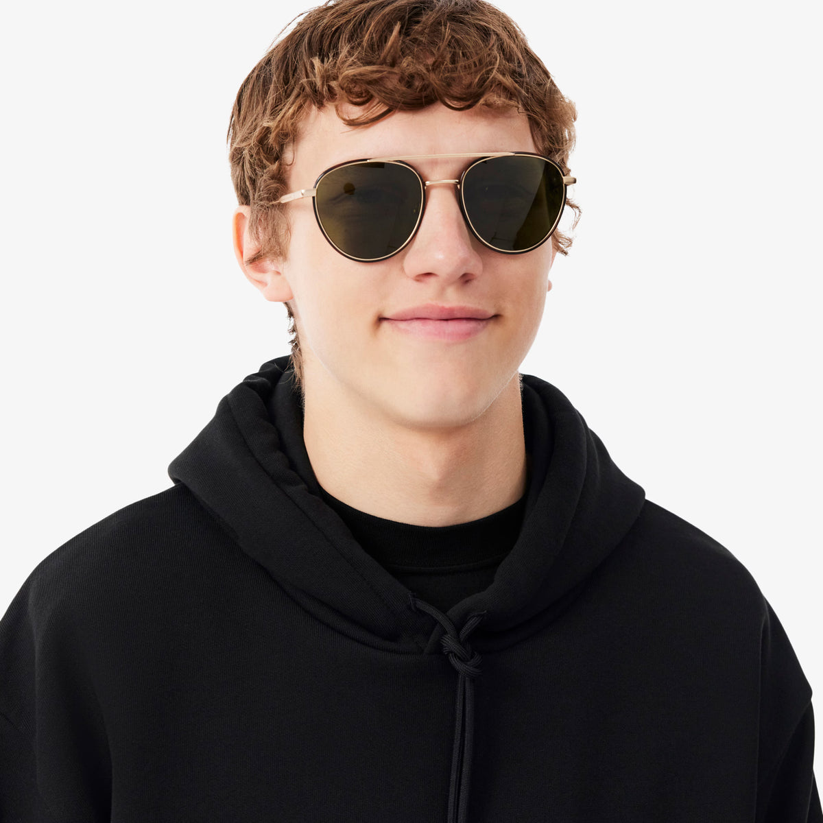 LACOSTE Camisola com capuz em felpa