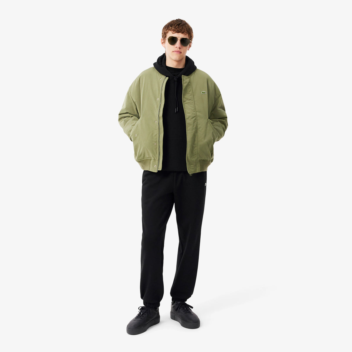 LACOSTE Camisola com capuz em felpa