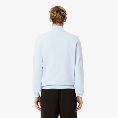 LACOSTE Camisola em felpa com zip e gola alta