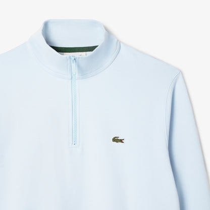 LACOSTE Camisola em felpa com zip e gola alta