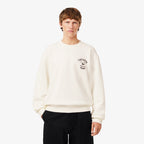 LACOSTE Camisola de felpa com decote redondo e bordado