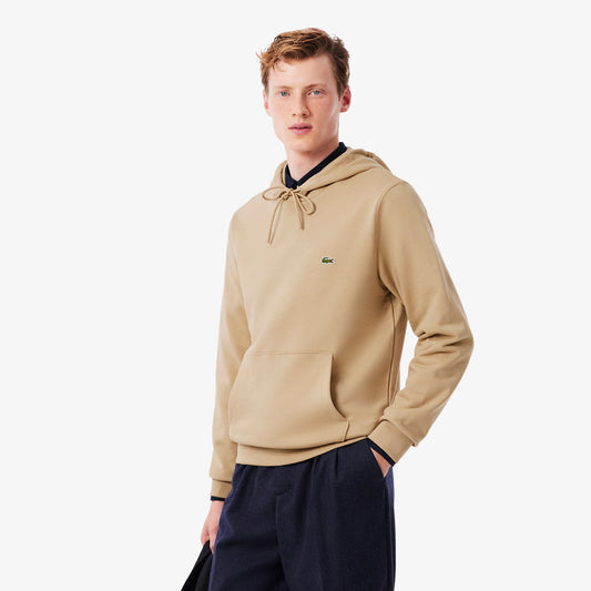 LACOSTE Camisola com capuz de algodão e lã