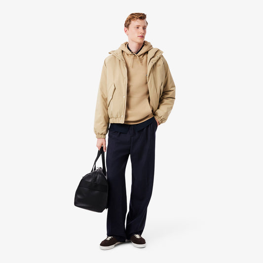LACOSTE Camisola com capuz de algodão e lã