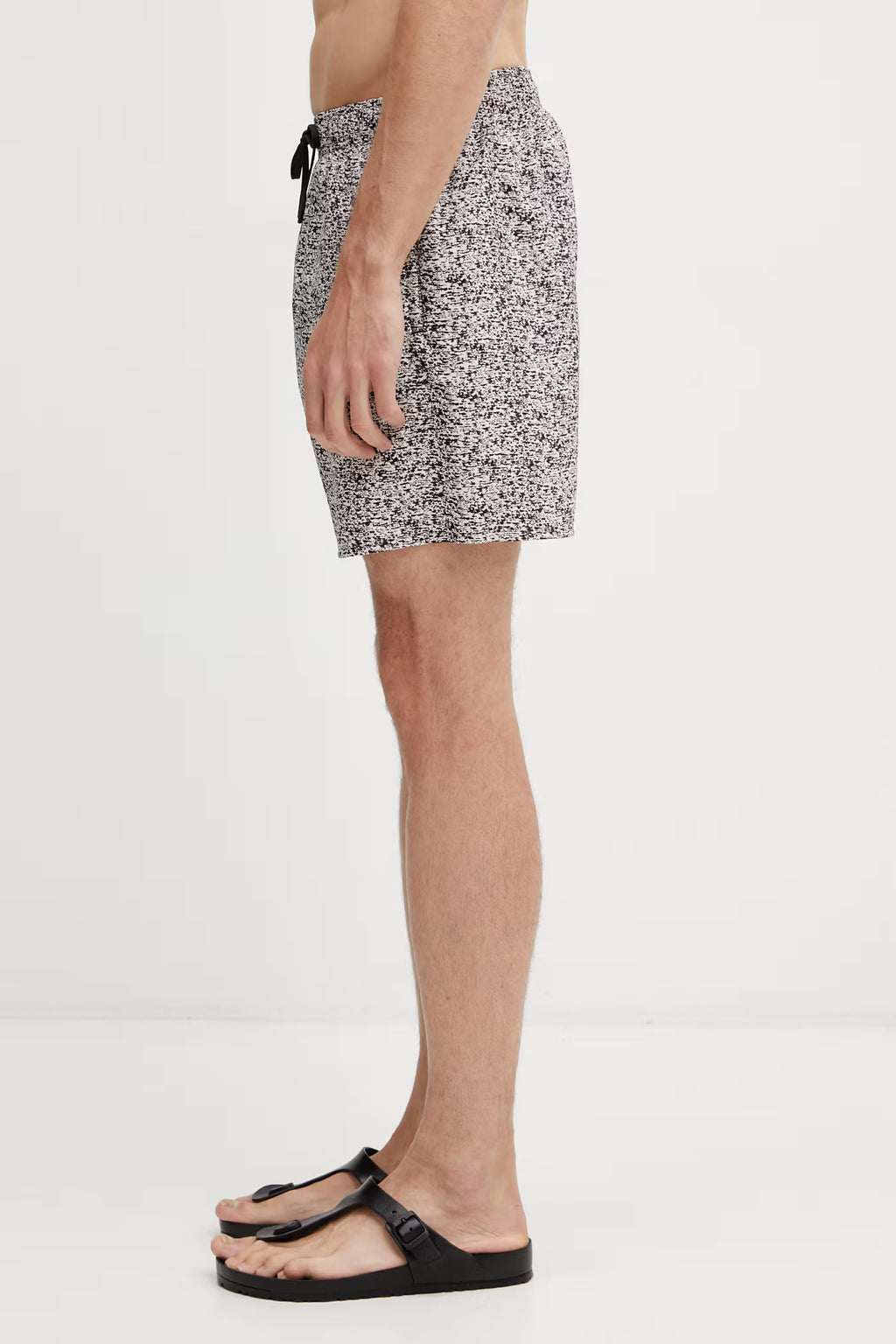 LACOSTE Calções de banho com estampado de comprimento médio