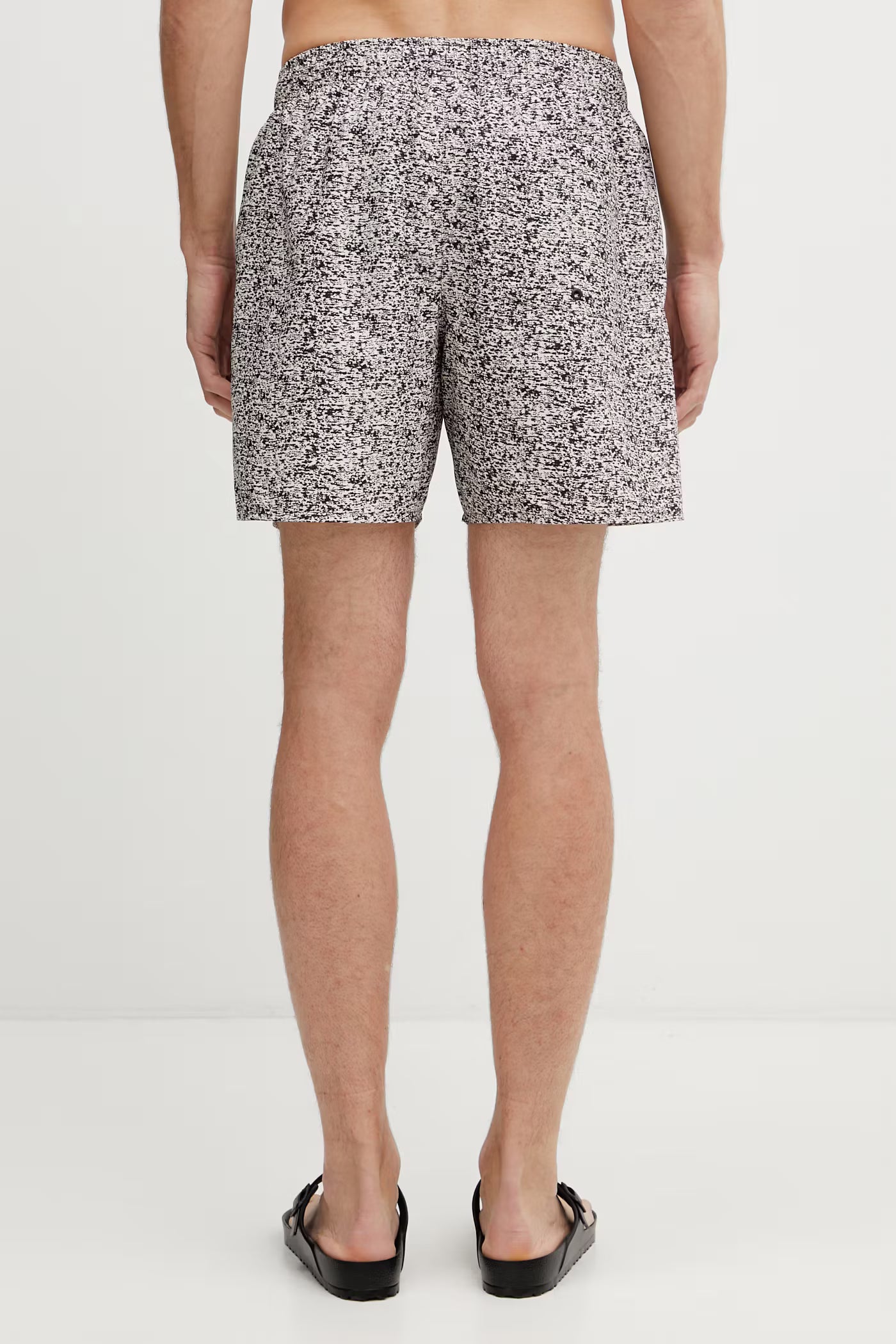 LACOSTE Calções de banho com estampado de comprimento médio