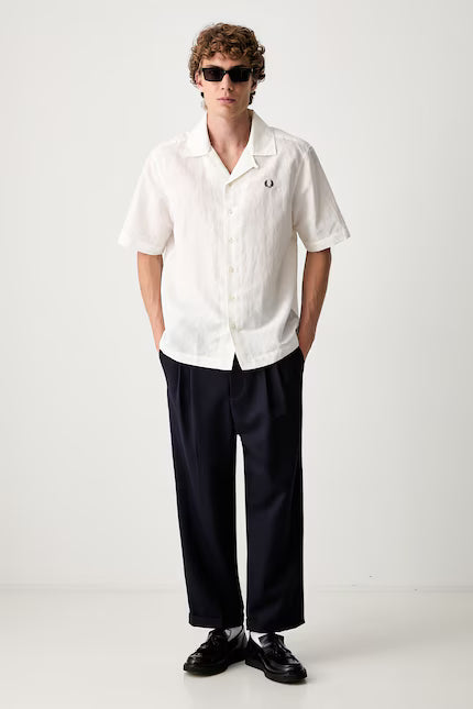FRED PERRY Camisa de linho com gola