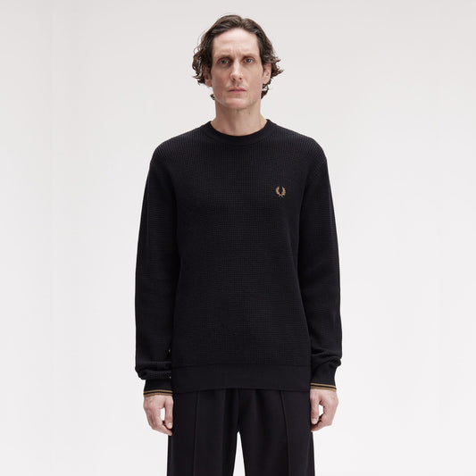 FRED PERRY Camisola com pesponto waffle