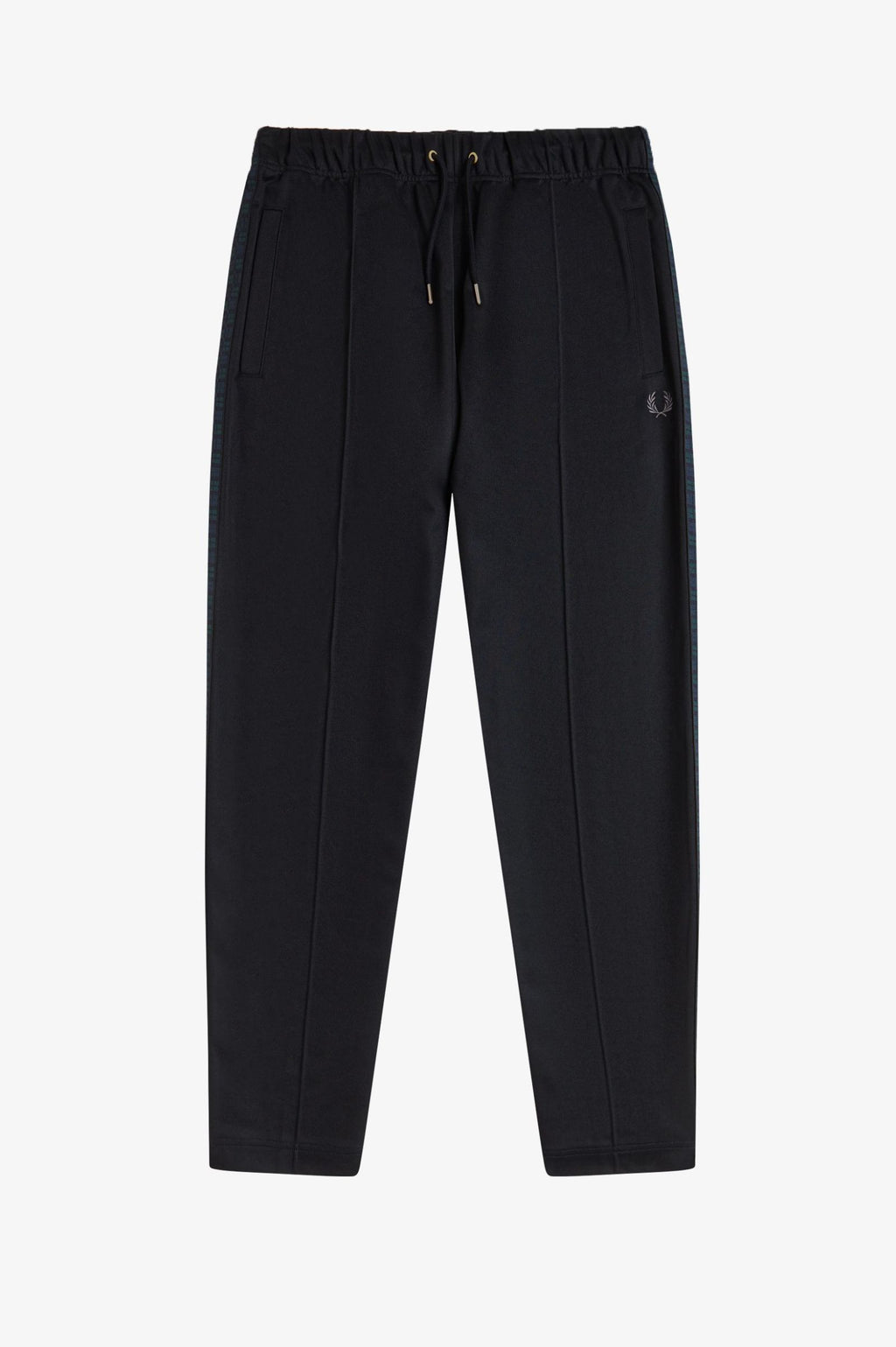 FRED PERRY Calças de fato de treino com fita em padrão tartan